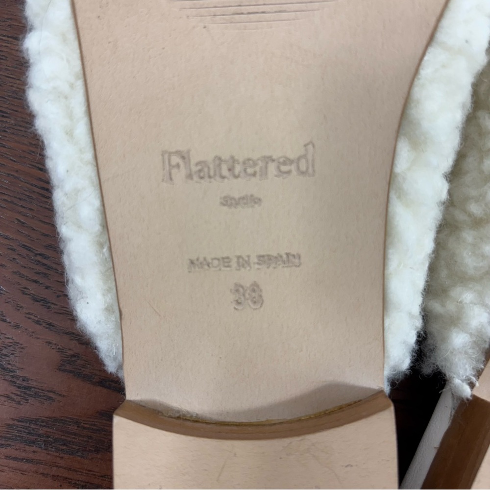 Flattered Malva Teddy Slip On Mules Cream Flats Women’s EU 38 - Picture 10 of 10